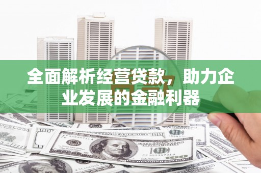 黑水全面解析经营贷款，助力企业发展的金融利器