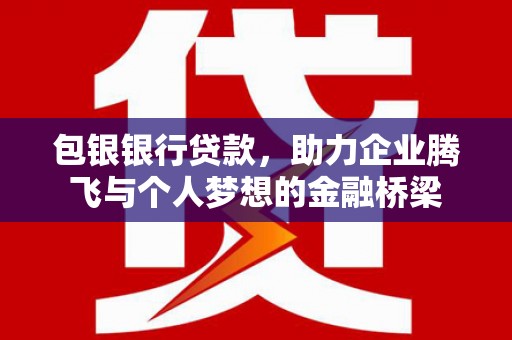 黑水包银银行贷款，助力企业腾飞与个人梦想的金融桥梁
