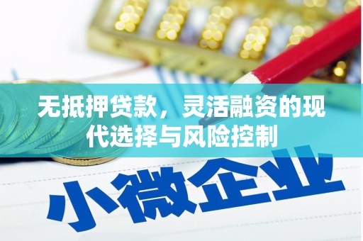 黑水无抵押贷款，灵活融资的现代选择与风险控制
