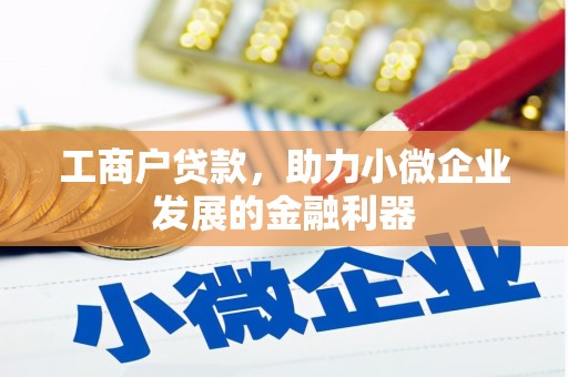 黑水工商户贷款，助力小微企业发展的金融利器