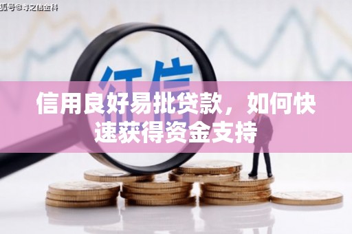 黑水信用良好易批贷款，如何快速获得资金支持