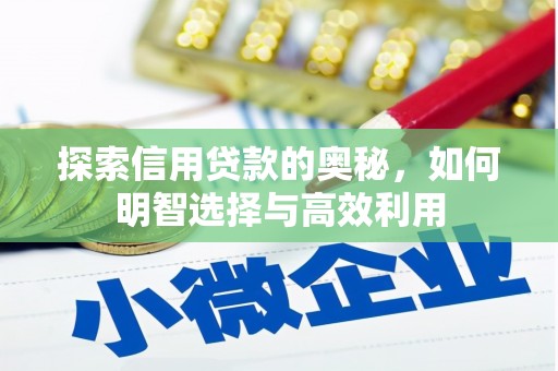 黑水探索信用贷款的奥秘，如何明智选择与高效利用