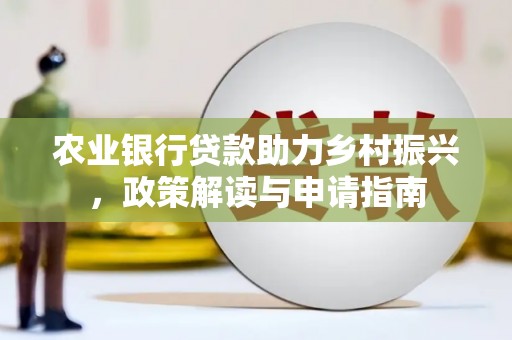 黑水农业银行贷款助力乡村振兴，政策解读与申请指南