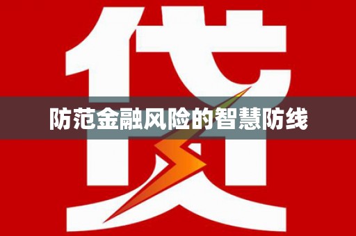 黑水防范金融风险的智慧防线